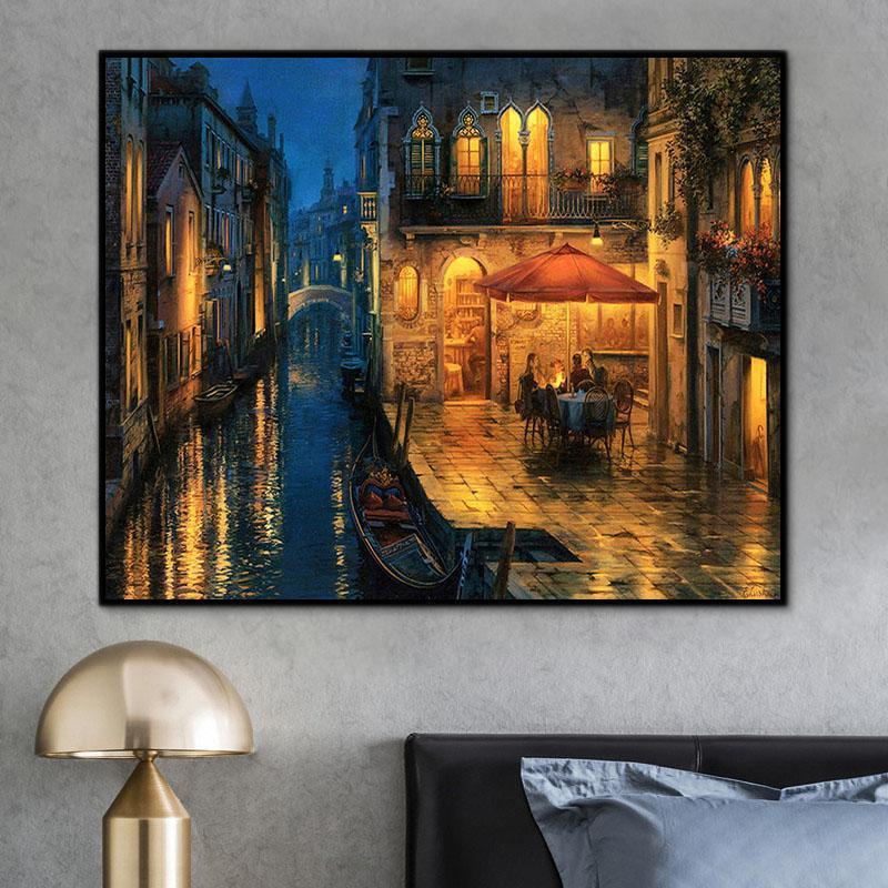 Landscape Venice Paint By Numbers Kits UK With Frame RSB8297