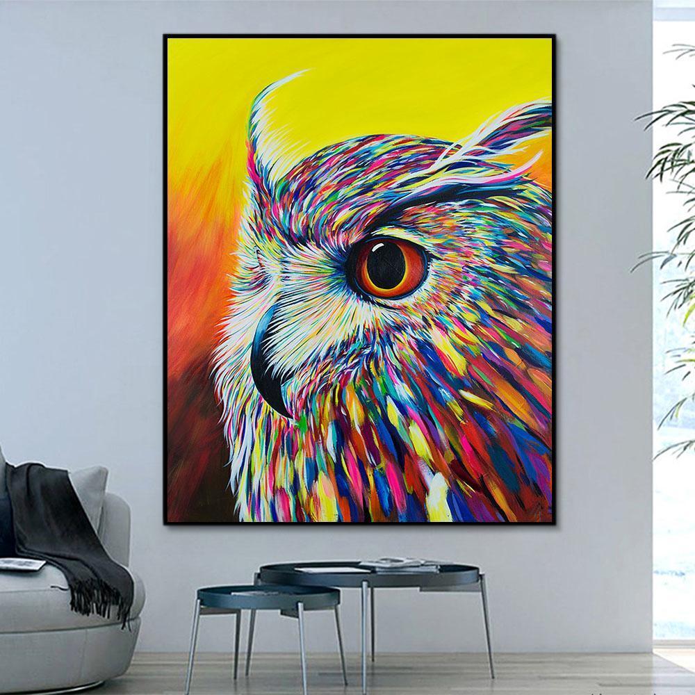 Owl Paint By Numbers Kits UK For Adult RSB8372