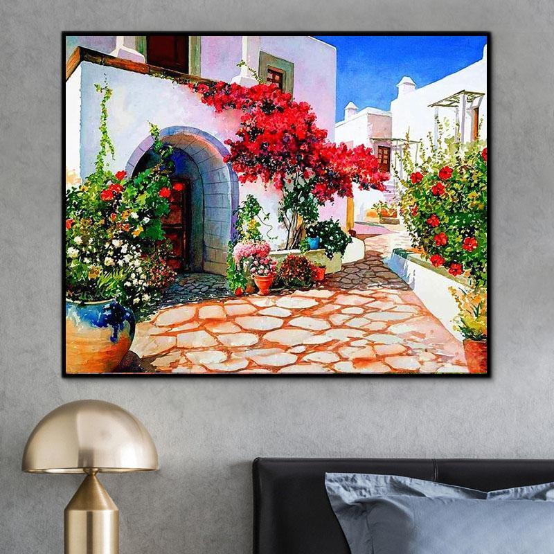 Landscape Greece Santorini Paint By Numbers Kits UK RSB8399