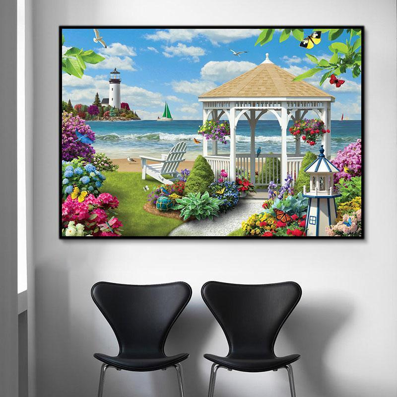 Landscape Sea Paint By Numbers Kits UK For Adult RSB8452