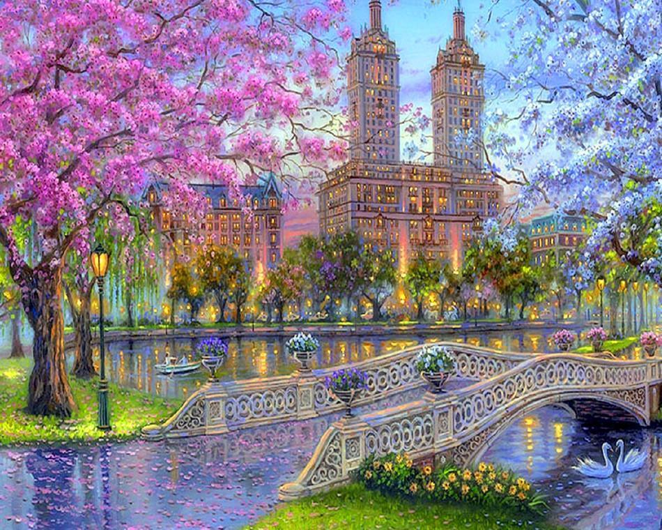 Landscape Paint By Numbers Kits UK For Adult RSB8470