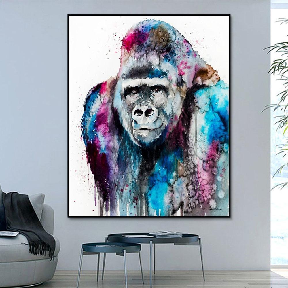 Animal Gorilla Paint By Numbers Kits UK For Adult RSB8484