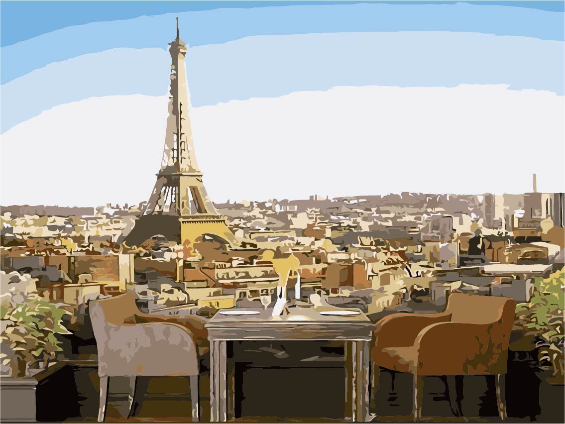 Landscape Paint By Numbers Kits UK For Adult TCR3086