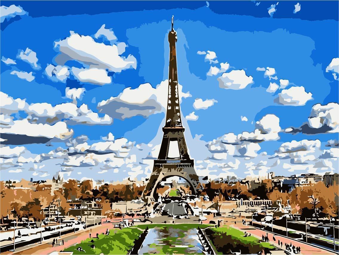 Landscape Paint By Numbers Kits UK For Adult TCR3093