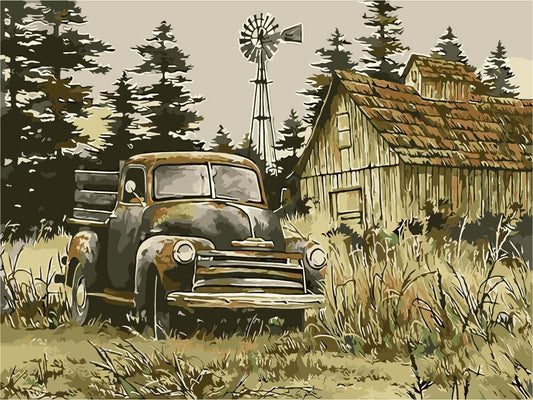 Landscape Paint By Numbers Kits UK For Adult TCR3095