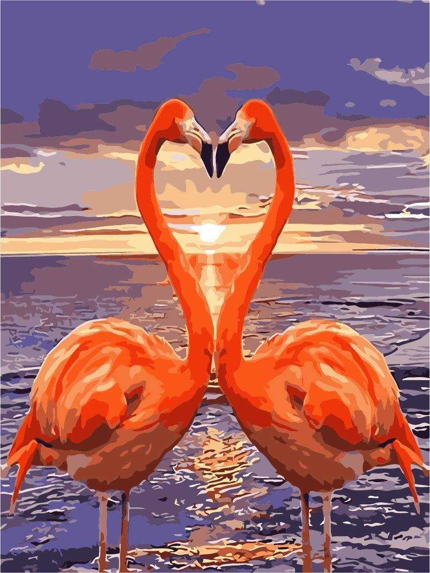 Flamingo Paint By Numbers Kits UK TCR3097