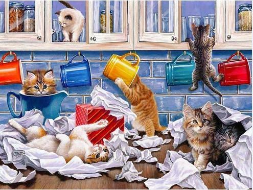 Cat & Dog Paint By Numbers Kits UK TCR3128