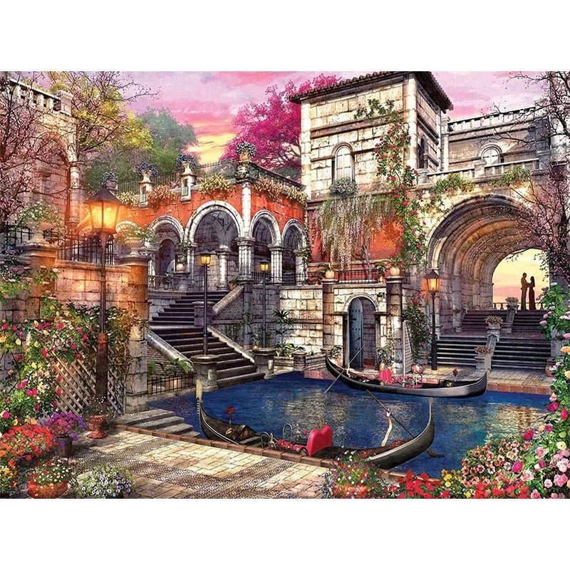 Landscape Paint By Numbers Kits UK For Adult TCR3141