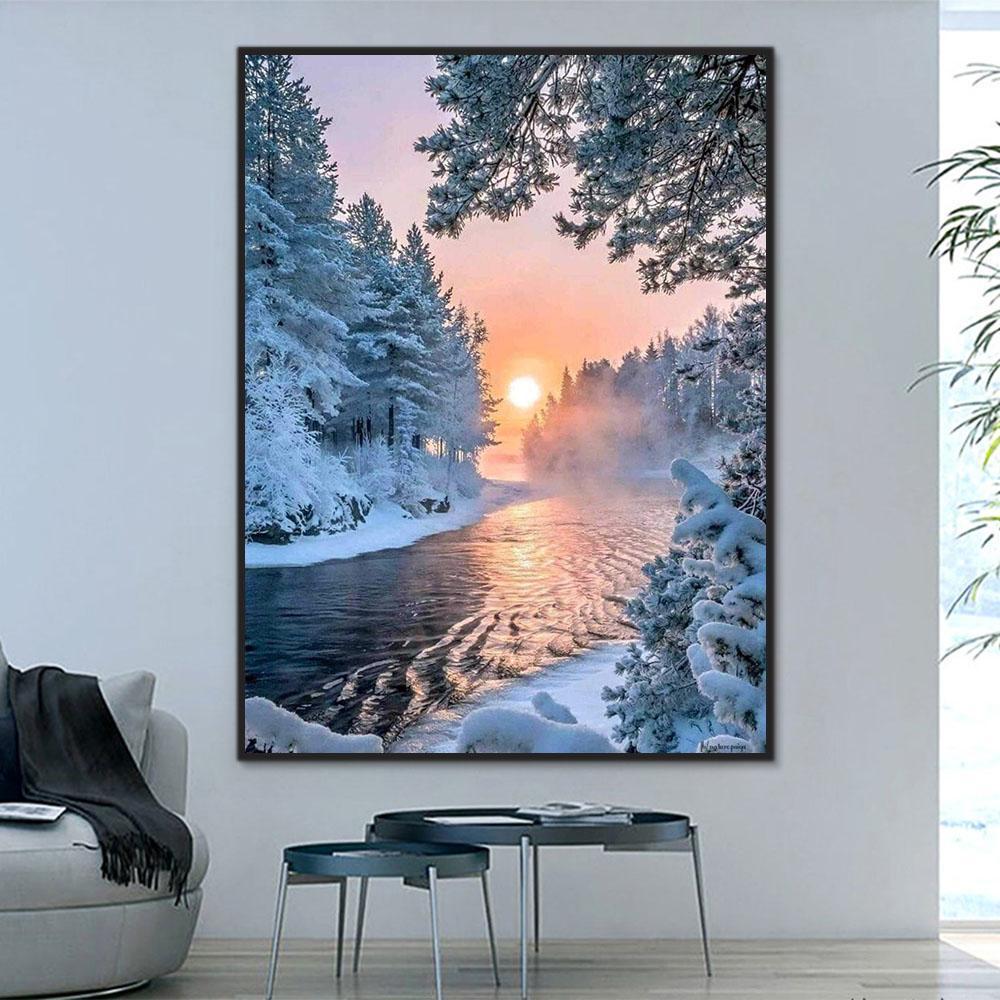 Natural River Paint By Numbers Kits UK For Adult HQD1308