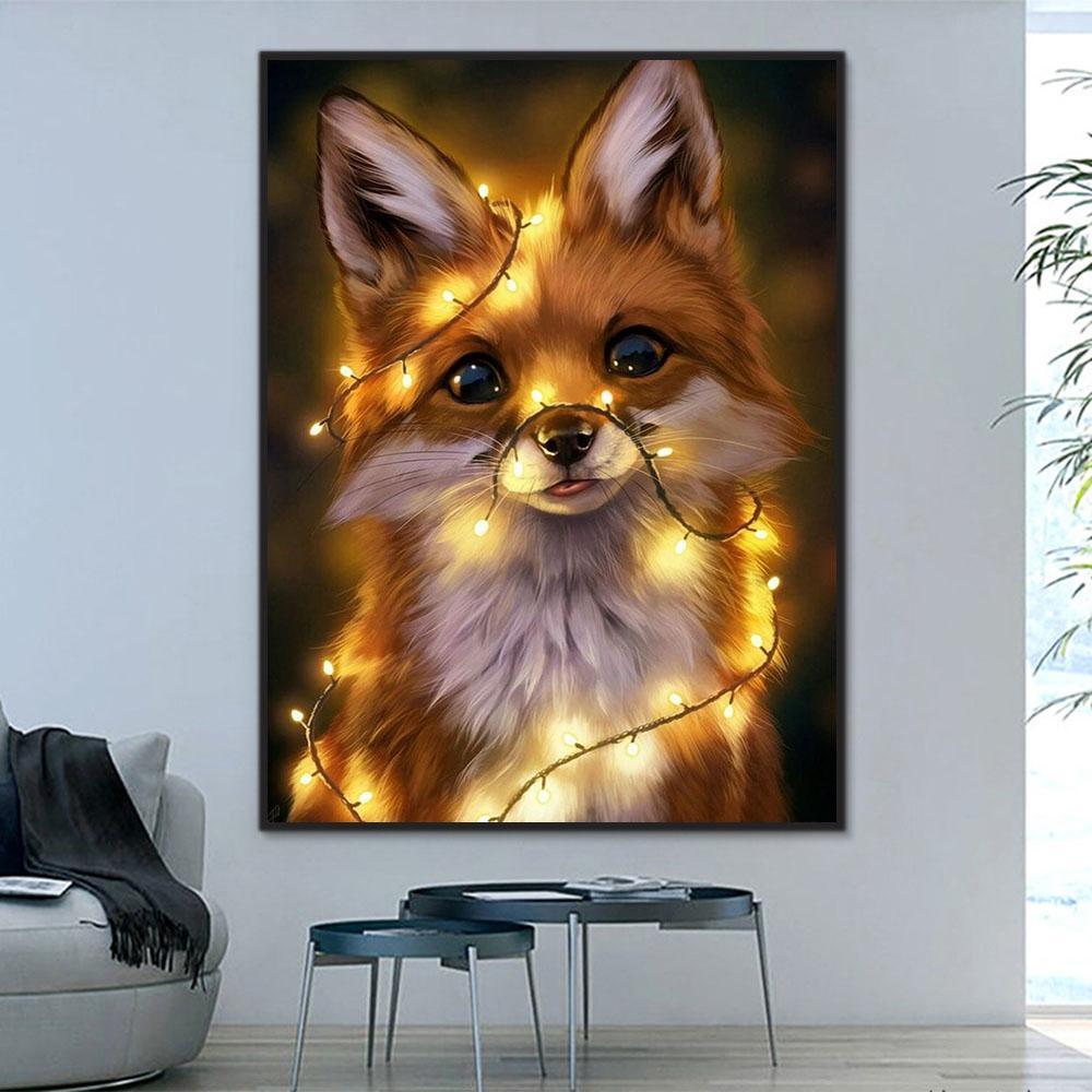 Animal Fox Paint By Numbers Kits UK For Adult HQD1267