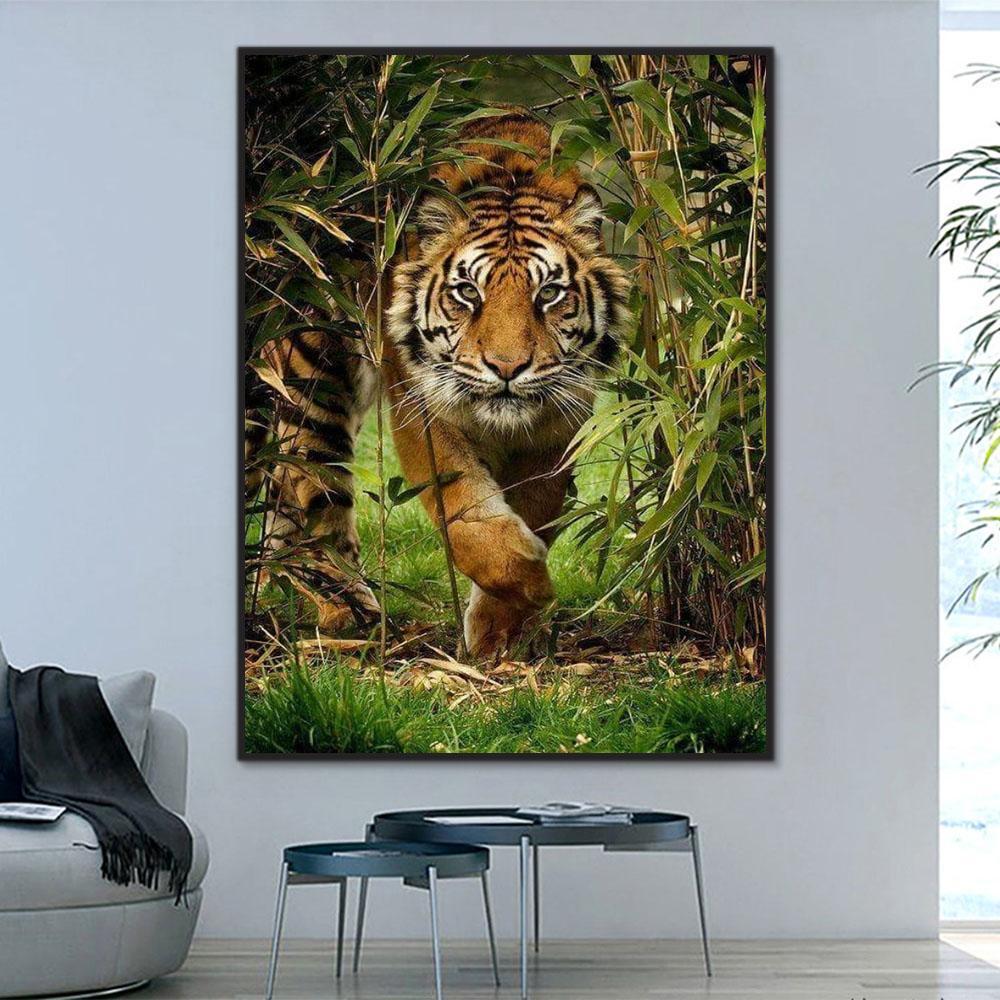 Animal Tiger Paint By Numbers Kits UK For Adult HQD1266