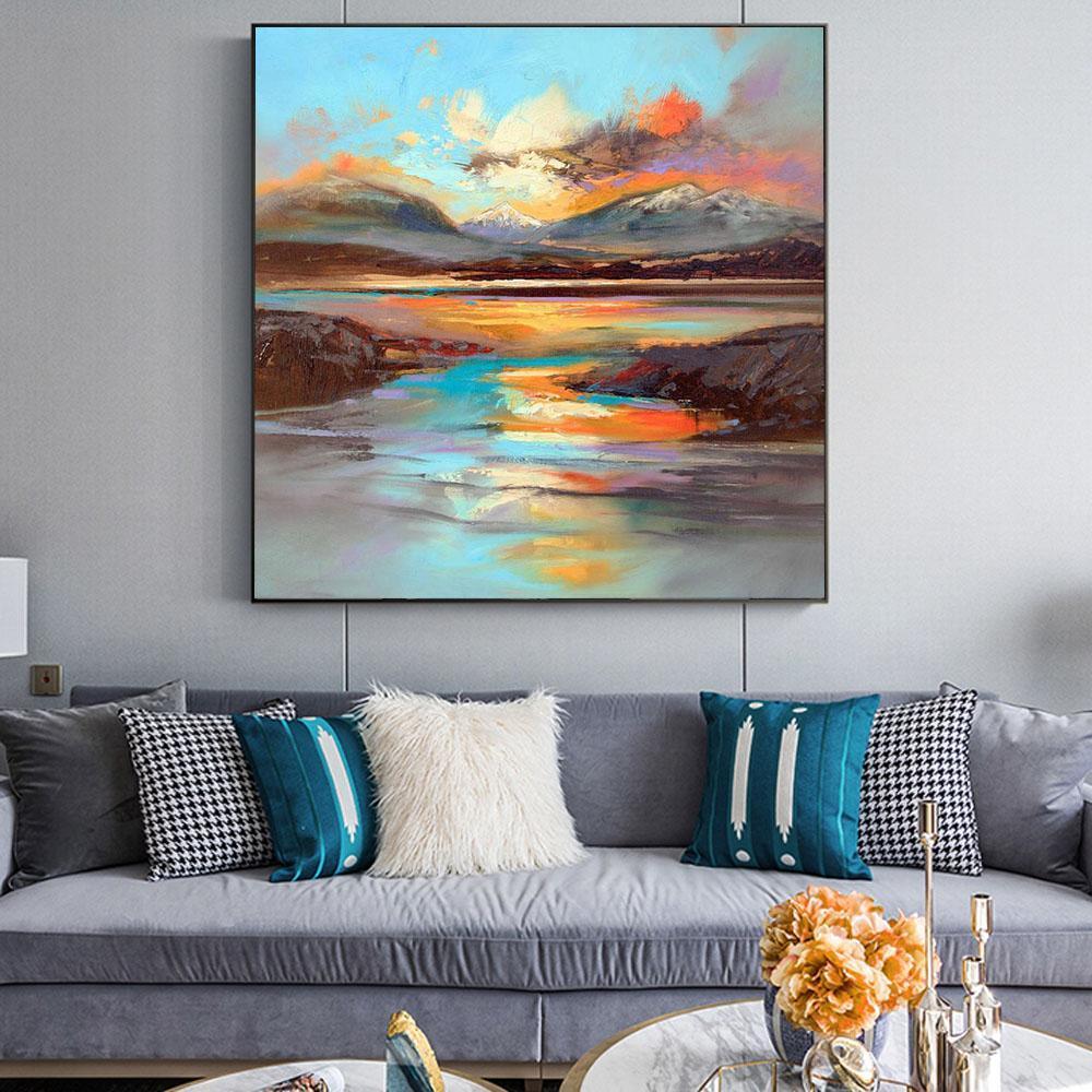 Natural Abstract Paint By Numbers Kits UK For Adult HQD1301