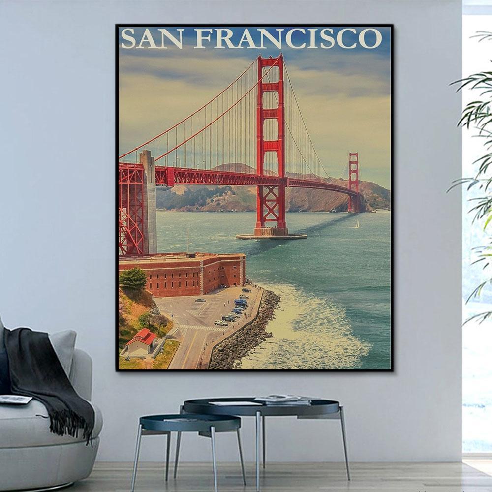 Landscape San Francisco Paint By Numbers Kits UK With Frame HQD1224