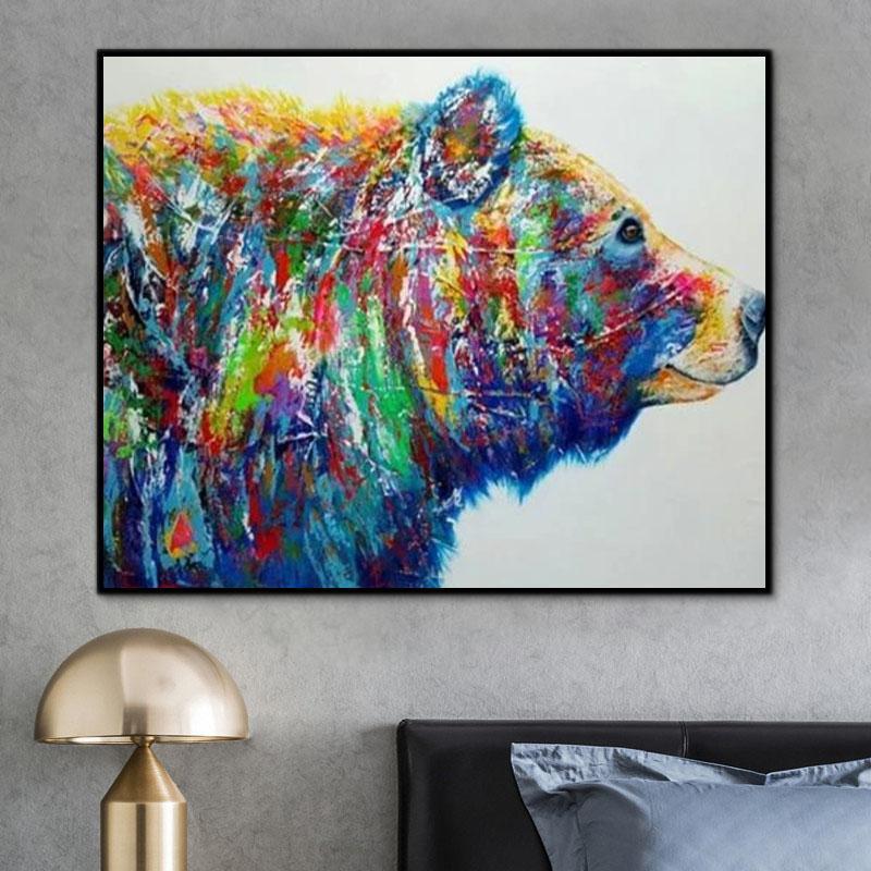 Animal Bear Paint By Numbers Kits UK For Adult HQD1261