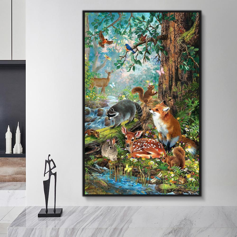 Animal World Paint By Numbers Kits UK For Adult HQD1257