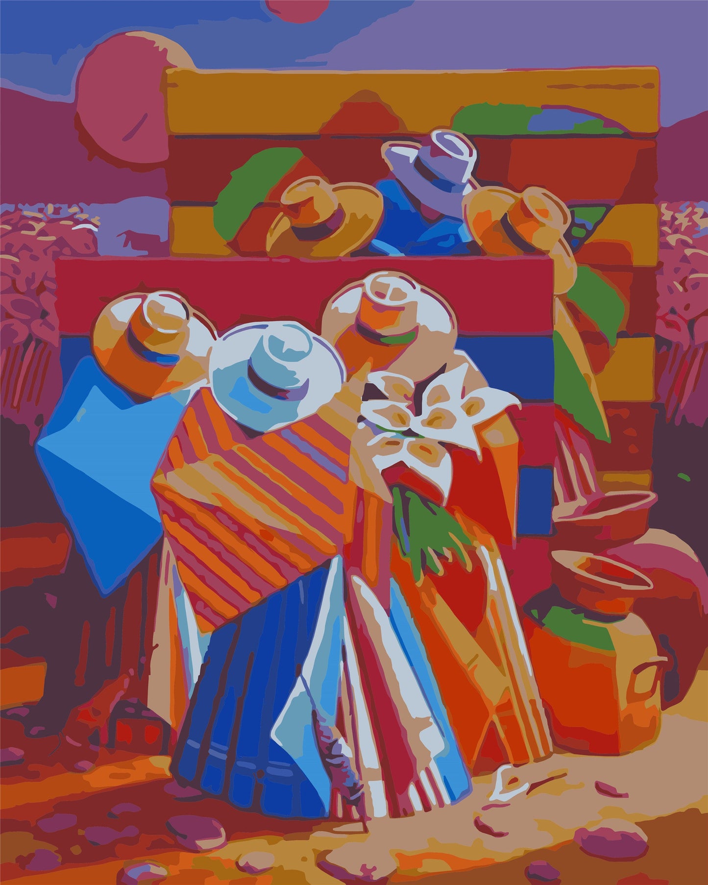 Abstract Paint By Numbers Kits UK For Adult W-262