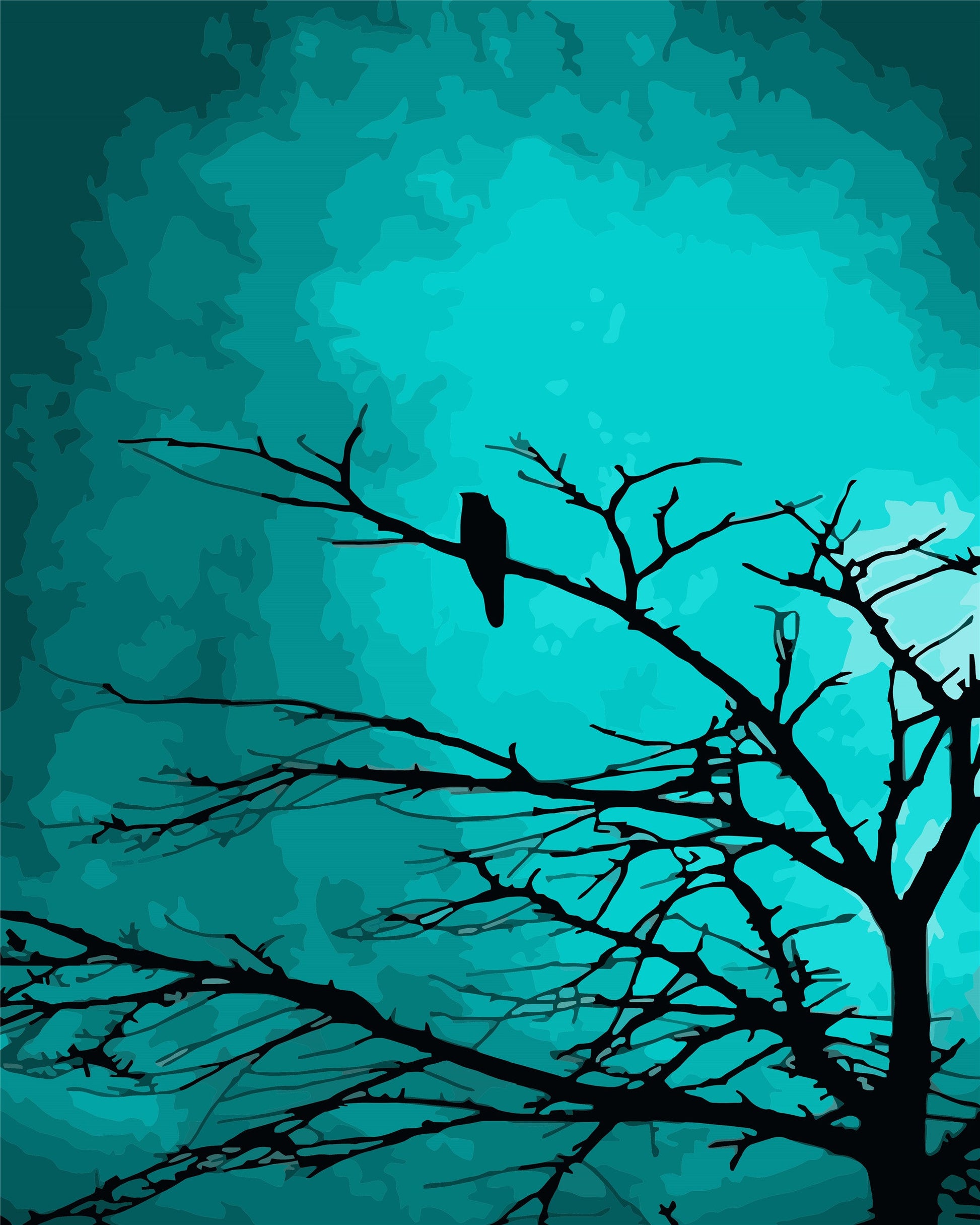 Tree Paint By Numbers Kits UK For Adult W-430