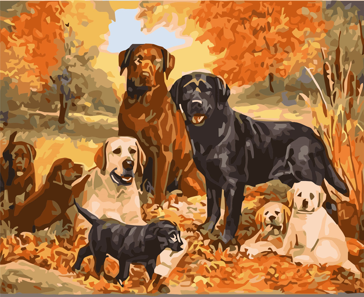 Cat & Dog Paint By Numbers Kits UK WH-1226