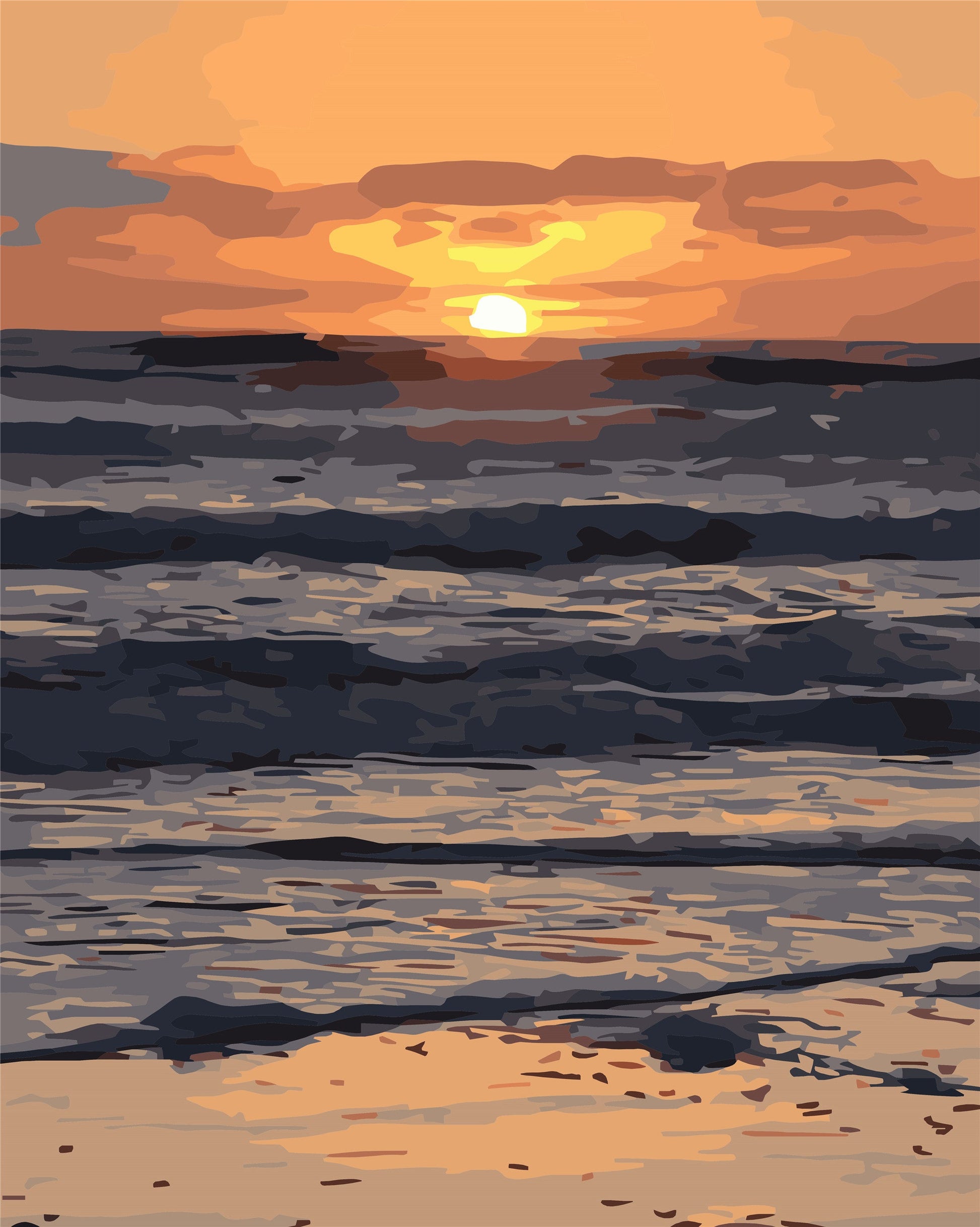 Landscape Paint By Numbers Kits UK For Adult WH-1230