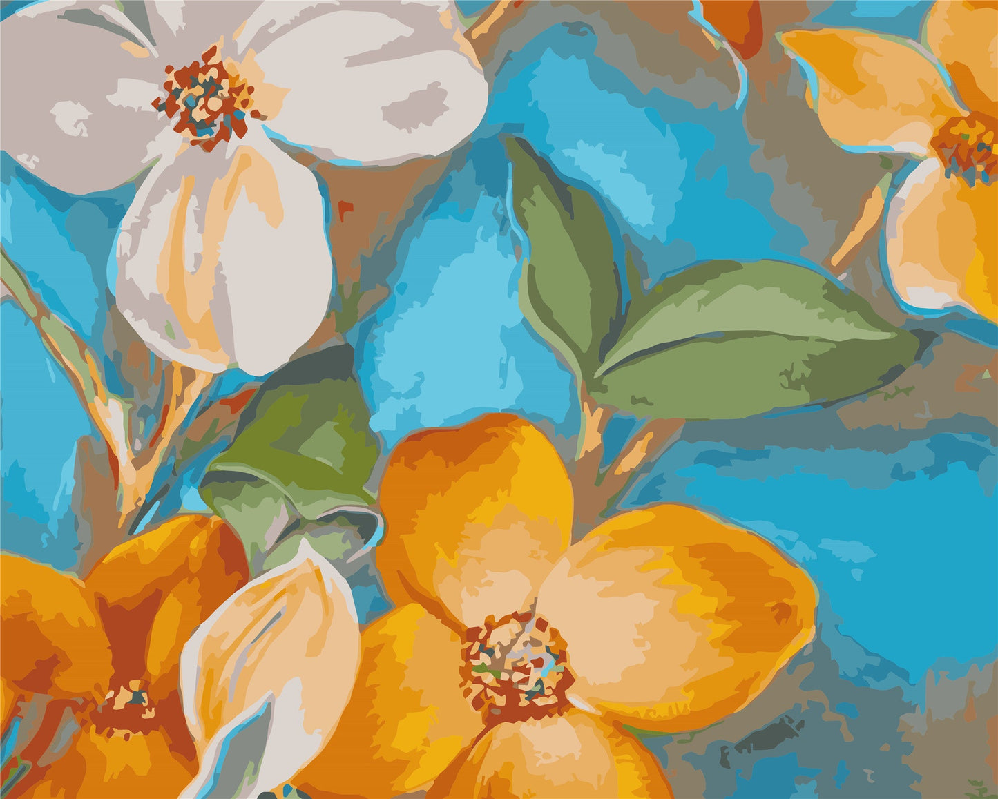 Flower Paint By Numbers Kits UK WH-1323