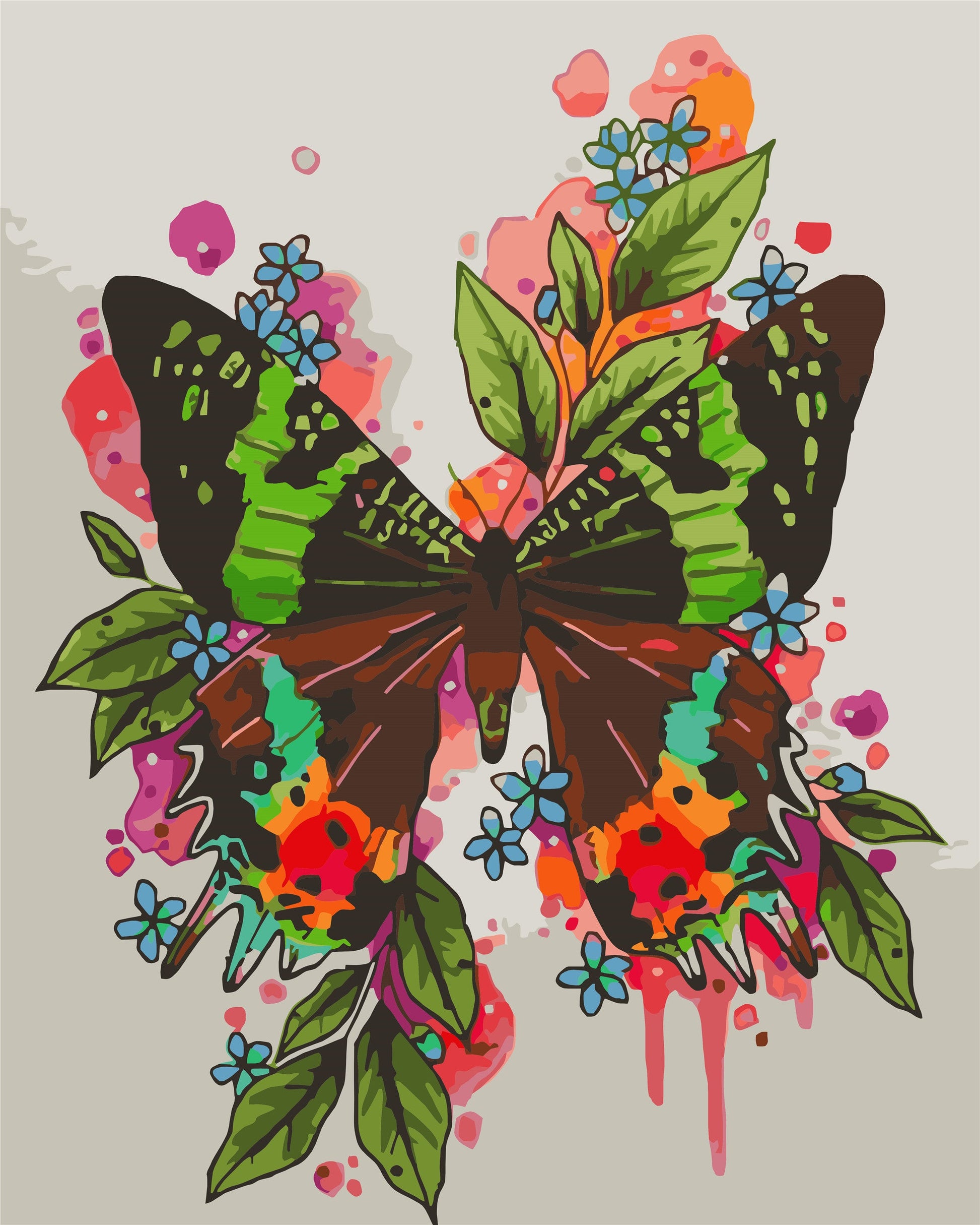 Flower Paint By Numbers Kits UK WH-1329