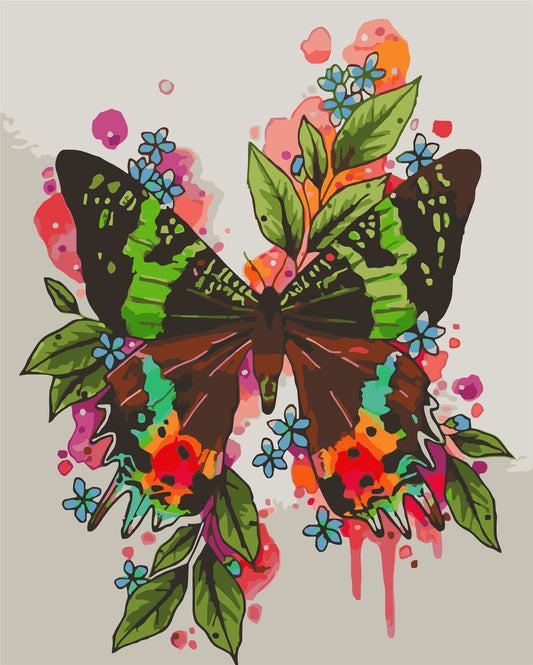 Flower Paint By Numbers Kits UK WH-1329