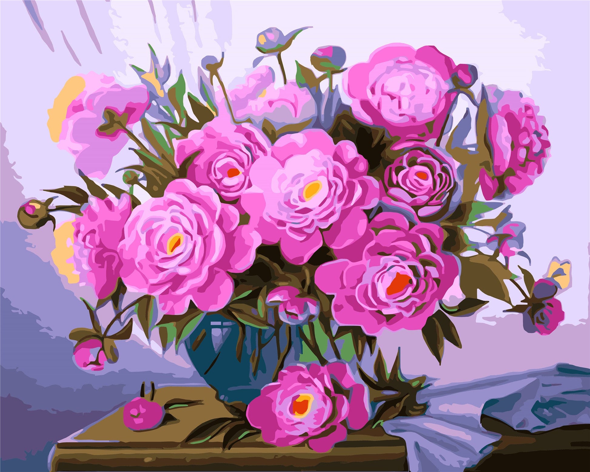 Flower Paint By Numbers Kits UK WH-1360