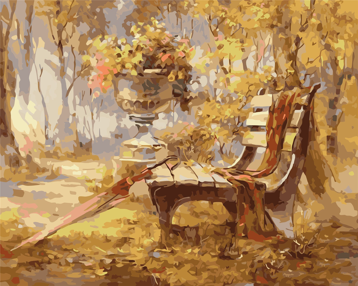 Tree Paint By Numbers Kits UK For Adult WH-1414