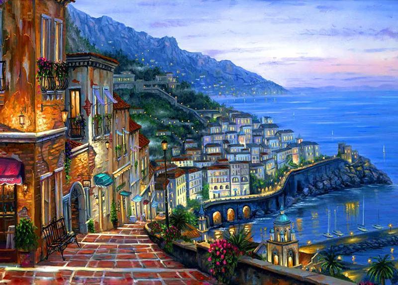 Landscape Paint By Numbers Kits UK For Adult WH-3000