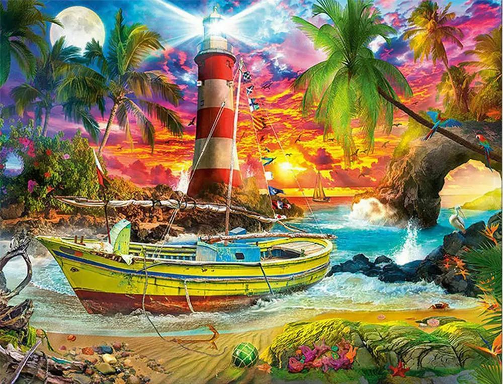 Landscape Paint By Numbers Kits UK For Adult WH-3015