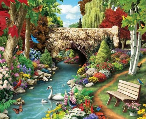 Natural Paint By Numbers Kits UK For Adult WH-3032