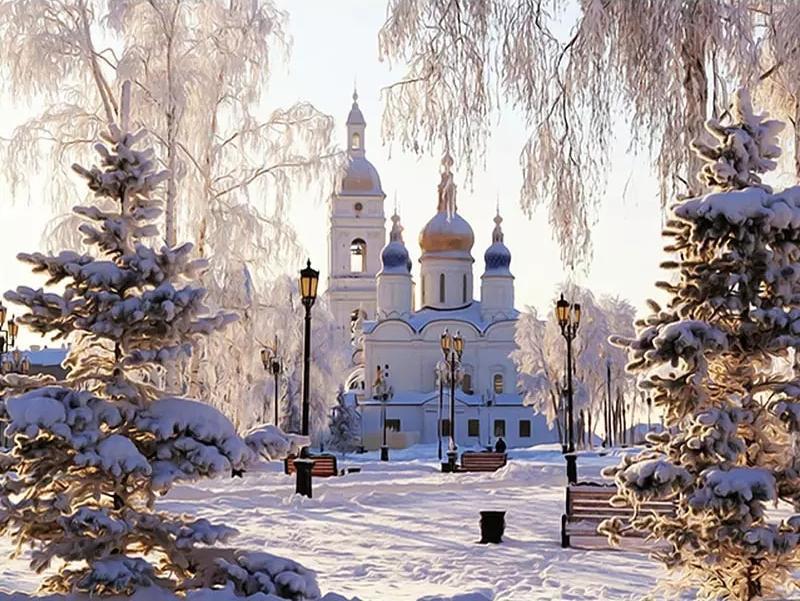 Landscape Paint By Numbers Kits UK For Adult WH-3043