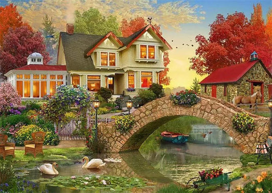 Landscape Paint By Numbers Kits UK For Adult WH-3047