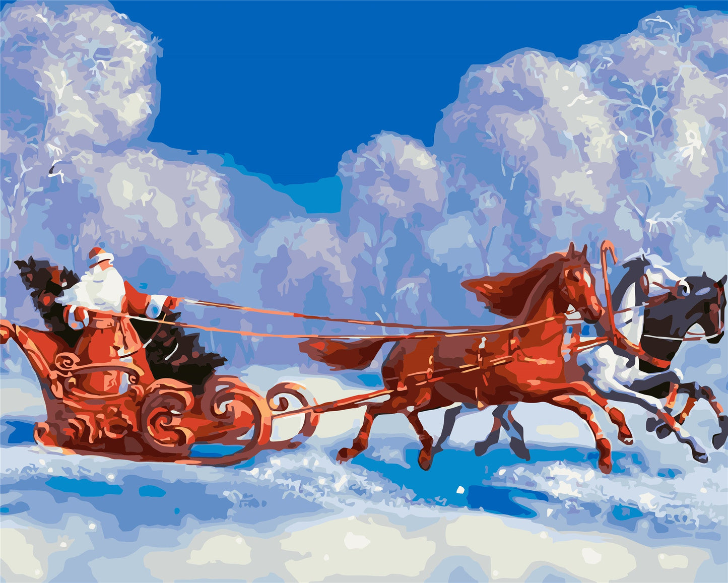 Christmas Paint By Numbers Kits UK WH-80670