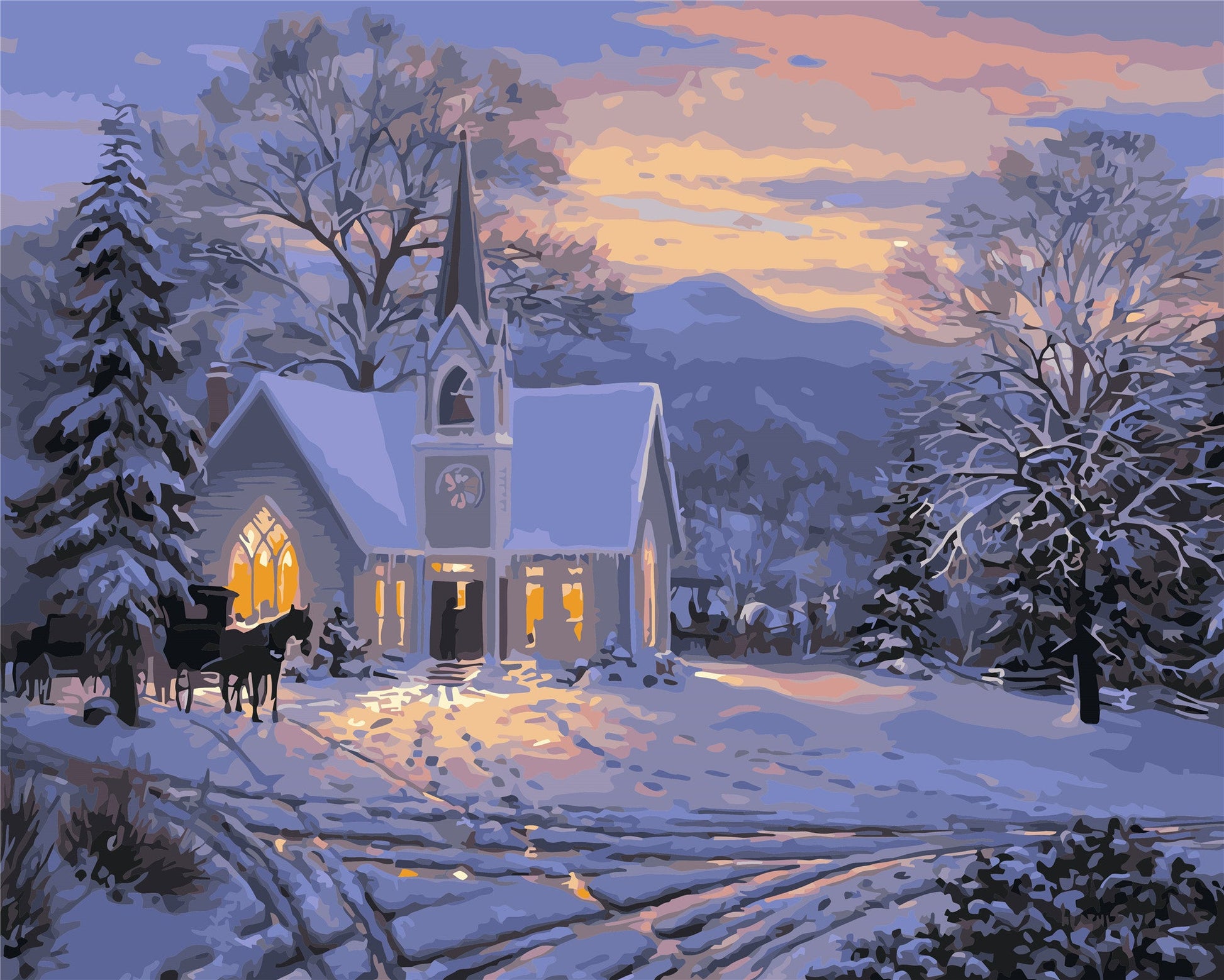 Christmas Paint By Numbers Kits UK WH-80685