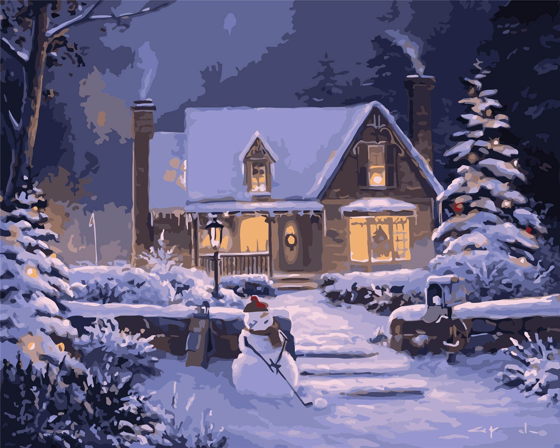 Christmas Paint By Numbers Kits UK WH-80692