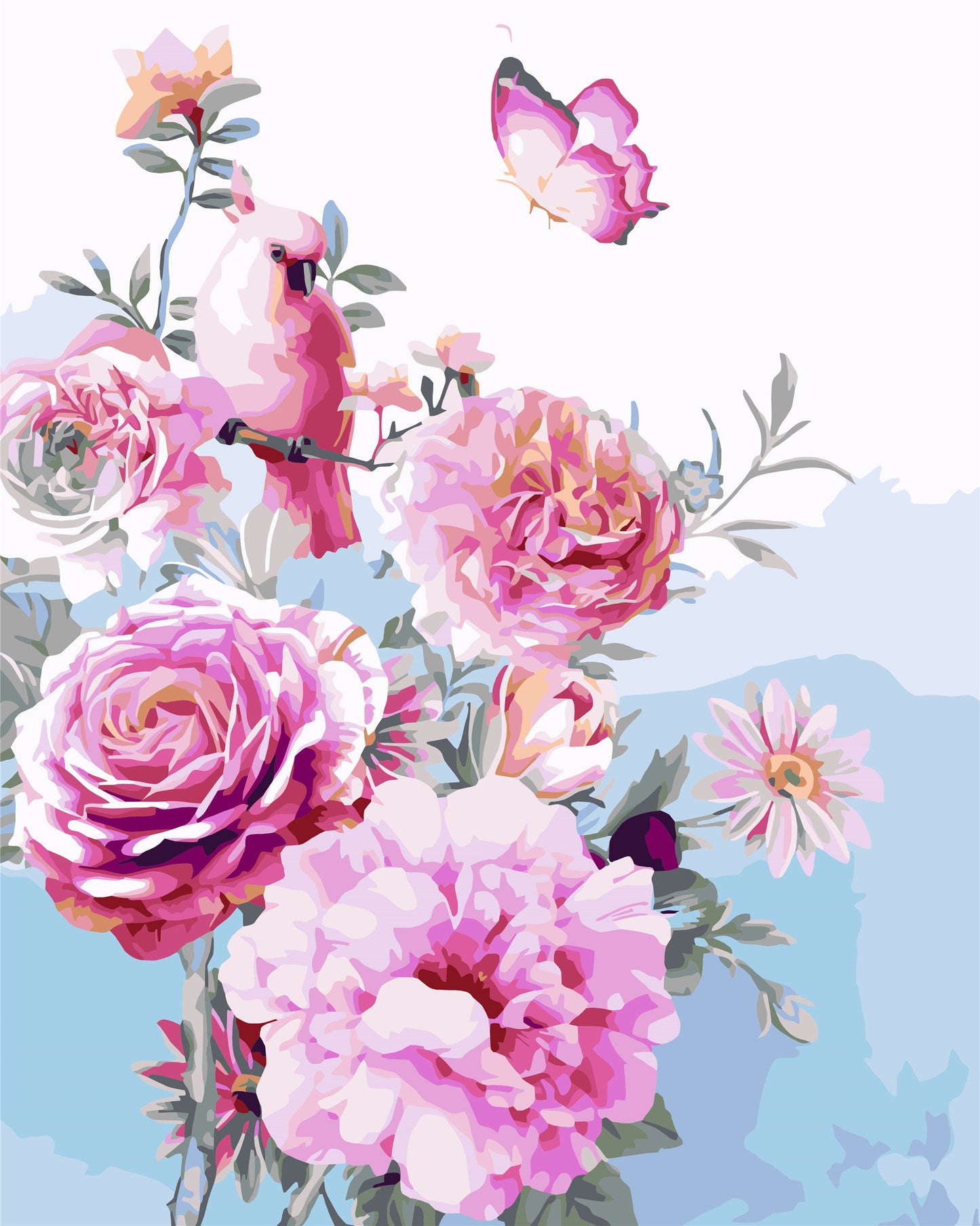 Flower Paint By Numbers Kits UK WH-A348