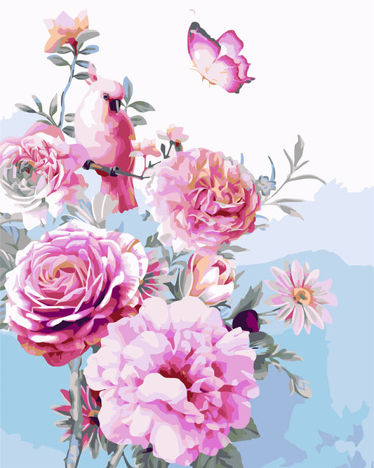 Flower Paint By Numbers Kits UK WH-A348