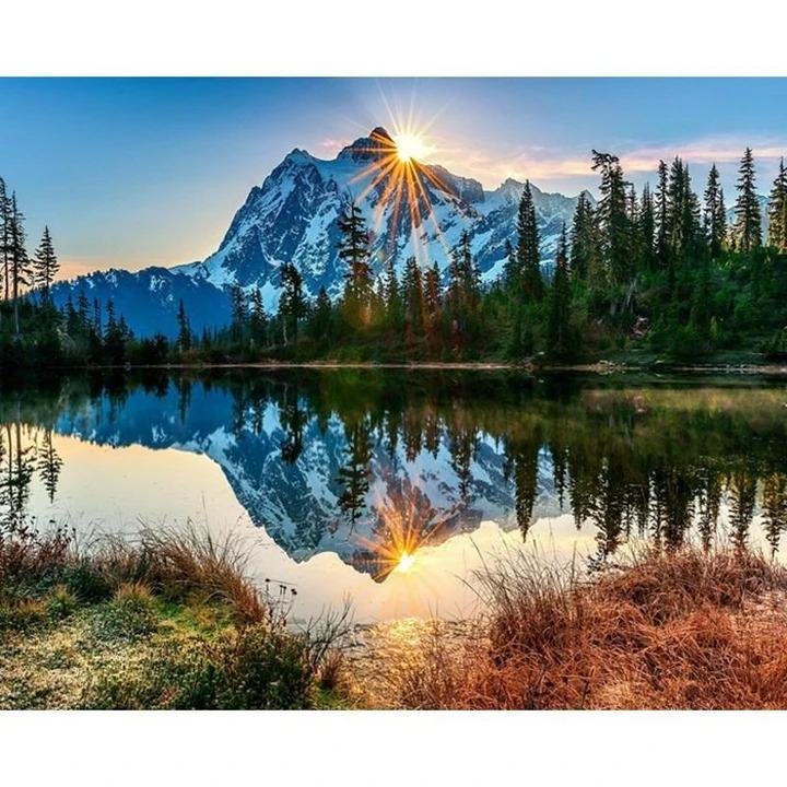 Landscape Paint By Numbers Kits UK For Adult WH2013