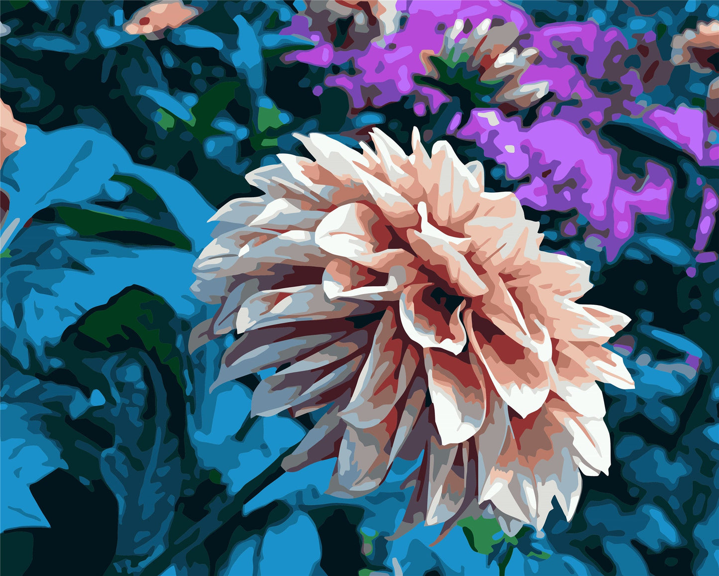 Flower Paint By Numbers Kits UK WH6194