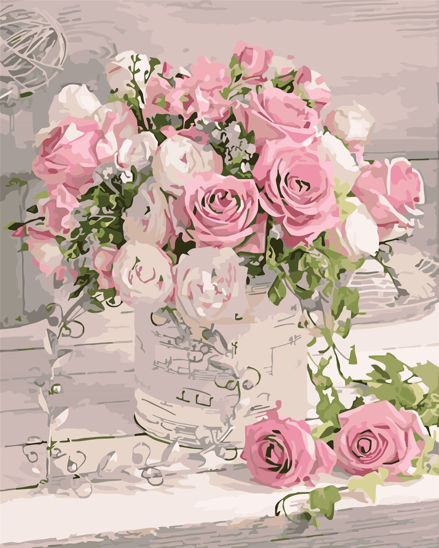 Flower Paint By Numbers Kits UK WH6201