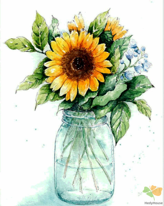 Flower Paint By Numbers Kits UK WM-105