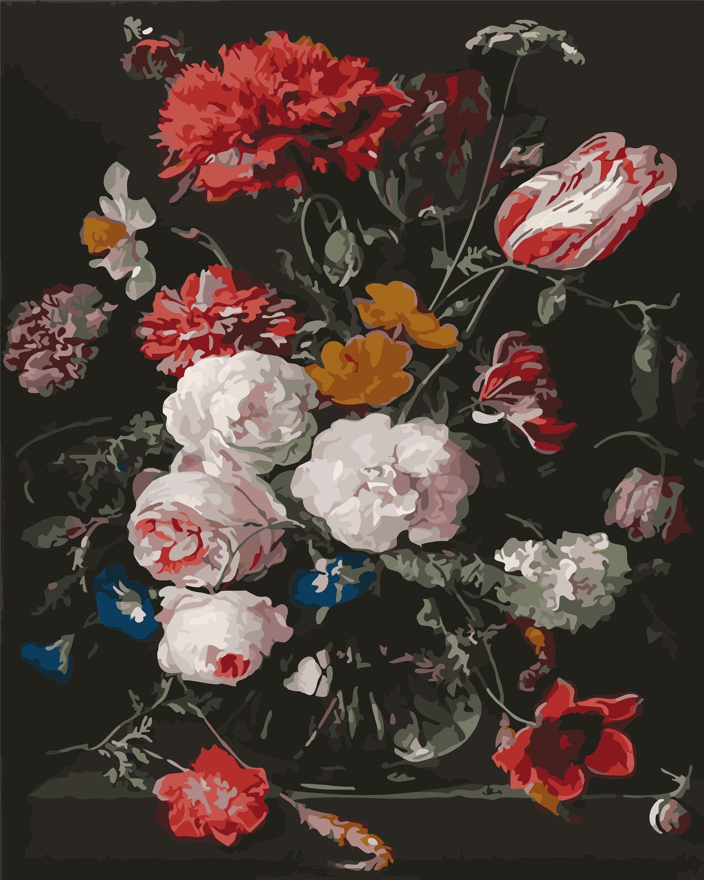 Flower Paint By Numbers Kits UK WM-392