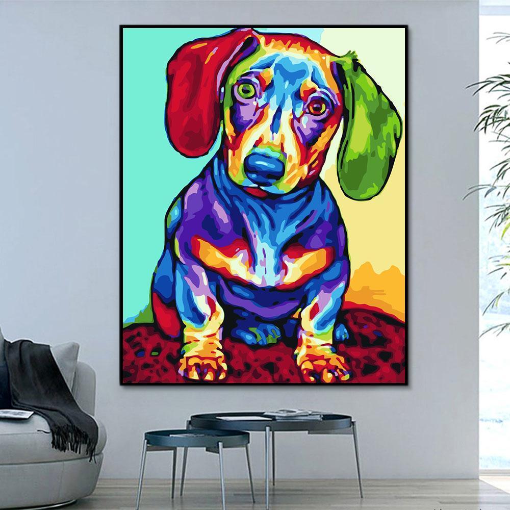 Cat & Dog Paint By Numbers Kits UK For Kids HQD1328