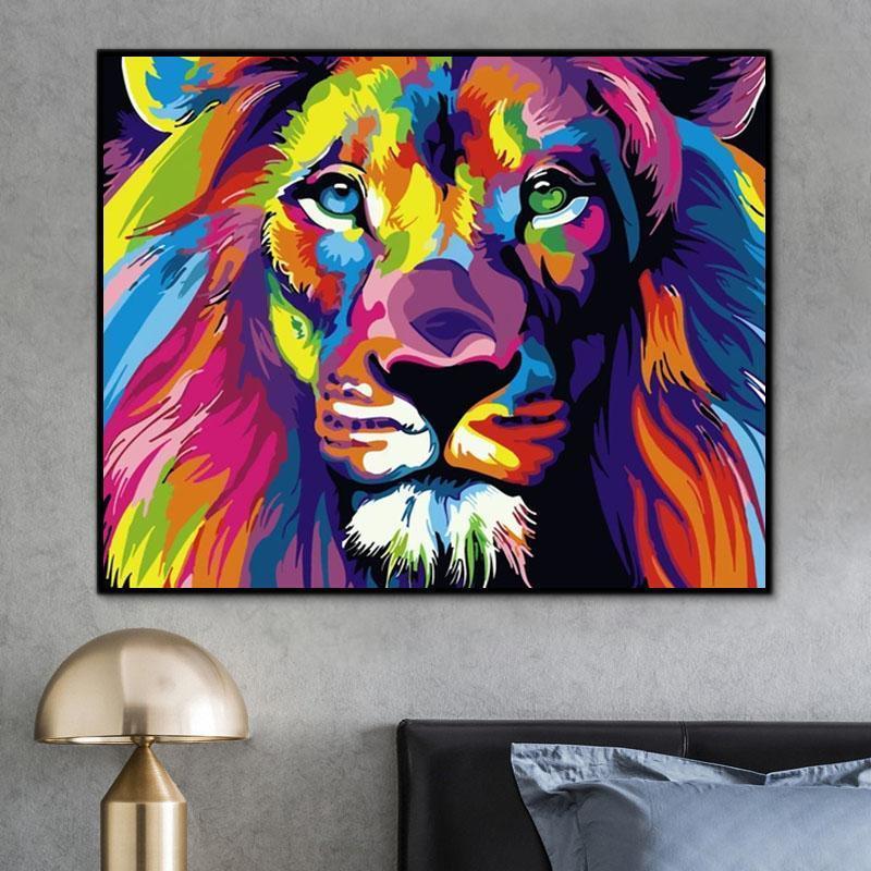 Lion Paint By Numbers Kits UK For Adult HQD1348