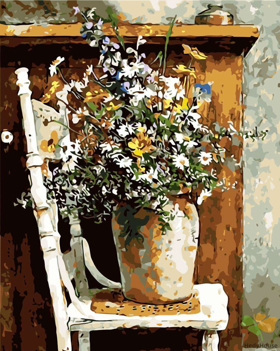 Flower Paint By Numbers Kits UK WM778