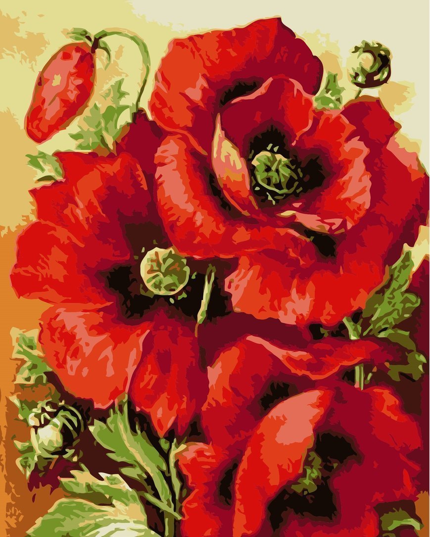 Flower Paint By Numbers Kits UK XQ1619