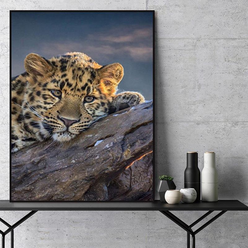 Animal Leopard Paint By Numbers Kits UK For Adult Y5302