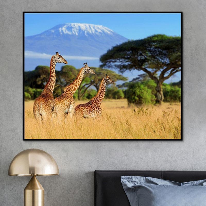 Animal Giraffe Paint By Numbers Kits UK For Adult Y5320