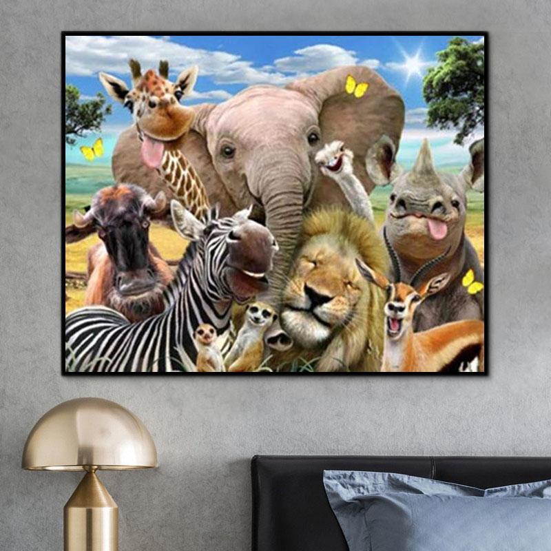 Animal World Paint By Numbers Kits UK For Adult Y5477